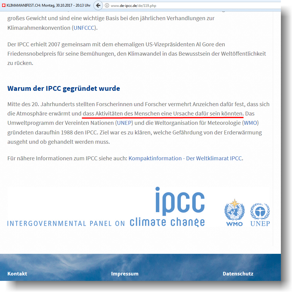 Warum der IPCC 1988 gegründet wurde